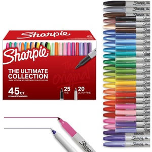 Sharpie Permanent Markers, Ultimate Collection, Ultra Fine And Fine Tip Markers, Assorted Colors, 72 Count – Classroom, Teacher Supplies, Arts & Crafts, Bulk Marker Set(45 Count)