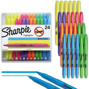 Sharpie Pocket Highlighters, Chisel Tip, Assorted Colors, 24 Count – Back to School, Office, Teacher Supplies