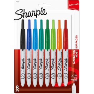 Sharpie Retractable Permanent Markers, Ultra Fine Point, 8 Count