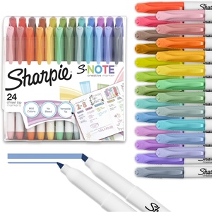 Sharpie S-Note Creative Highlighters, Assorted Pastel Colors, No Bleed, Chisel Tip, 24 Count – Colorful Office Supplies(24)