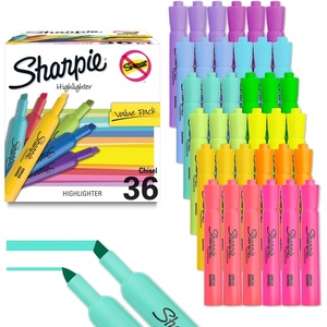 Sharpie Tank Highlighters, Chisel Tip, Yellow Highlighters, Essential Office & School Supplies, Teacher Must Haves, Quick-Drying, Smear-Resistant, Bulk 36-Pack(Assorted)